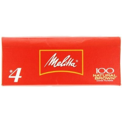 Melitta Cono Filtros De Café Natural De Brown No. 4 Filtros
