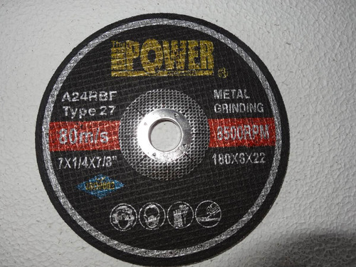 Disco De Esmerilar  7 X 1/4 X  7/8 Marca The Power Abrasive