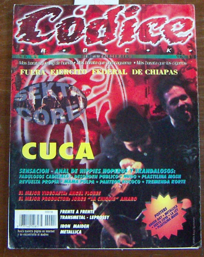 Revista Códice Rock,metallica,green Day,la Ley