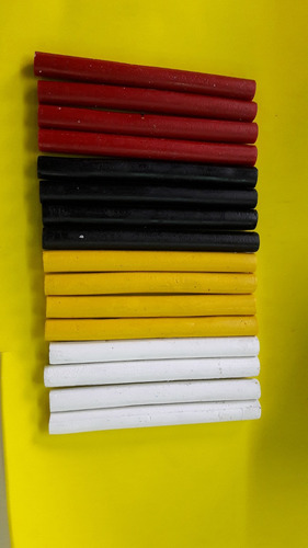 Imagen 2 de 4 de Tiza Lapiz De Cera Crayon P/marcar Cuero, Lona, Caja X 16un.