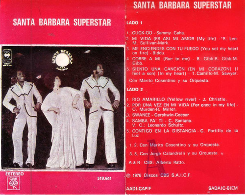 Santa Barbara Superstar Cassette Alejandra Aldao Pvl