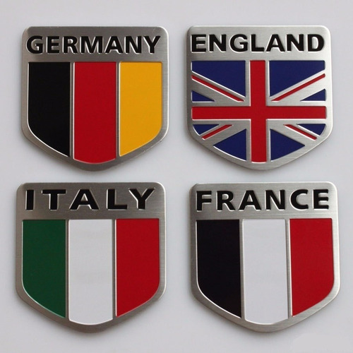 Emblema Automotivo Itália Alemanha França Inglaterra