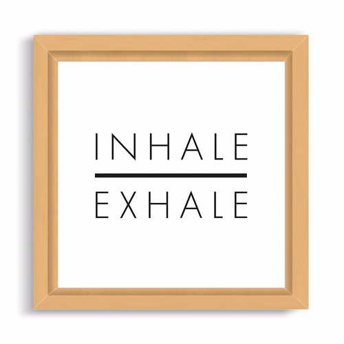Cuadrito Box Natural 20x20  - Inhale Exhale