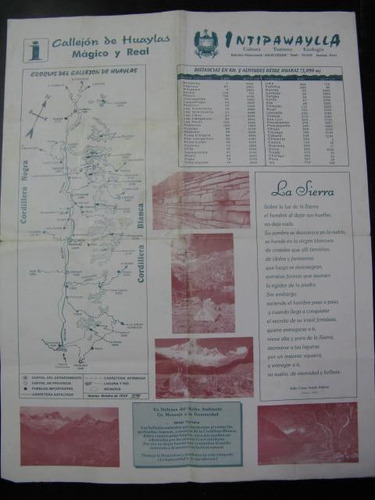Mercurio Peruano: Viejo Mapa Callejon Huaylas  L92