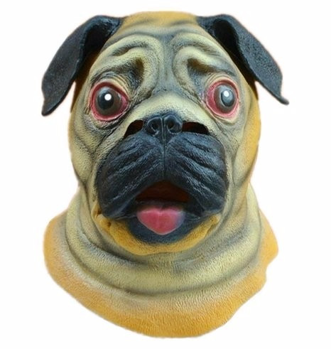 Mascara De Perro Pug En Latex Envio Gratis Entrega Inmediata