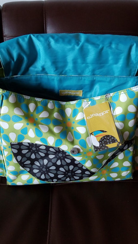 Pañalera Kalencom Eleanor Original Exclusiva Verde Con Tucán