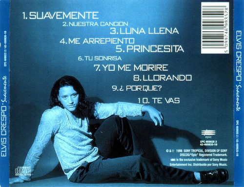 Elvis Crespo: Suavemente. Cd Seminuevo 1ra Ed 1998. Made Usa