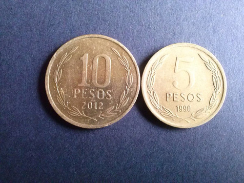 Moneda Chile Cinco Pesos 1990 Bronce (c1)