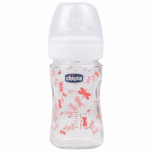 Mamadeira Chicco Vidro Nature Glass - 150 Ml  - Menina