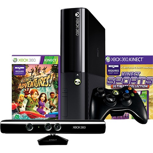 Console X360 4gb Kinect + 02 Jogos Webfones