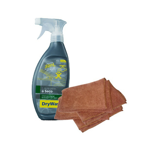 Kit Lavagem A Seco 600ml + 2 Panos De Microfibra Drywash