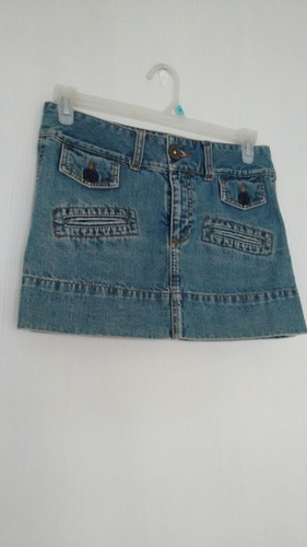 Falda Mini De Jeans Talla M