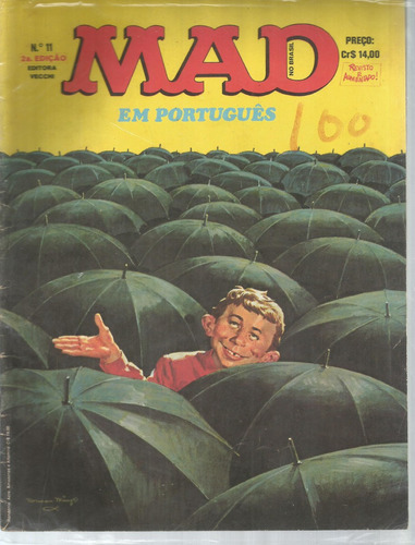 Mad N° 11 - Em Português - Editora Vecchi - Formato 20,5 X 27 - Capa Mole - Bonellihq Cx442 H18