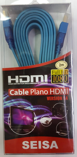 Cable Hdmi 2 Mts Plano Premium 1.4 Fullhd 1080p 3d Ficha Oro