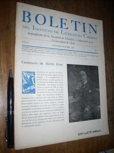 Boletín Del Instituto De Literatura Chilena 1962 Nº 0