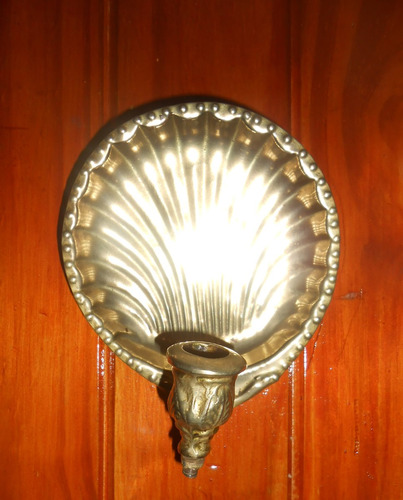 Imagen 1 de 6 de Portavela De Bronce, Una Sola Vela, Para Colgar