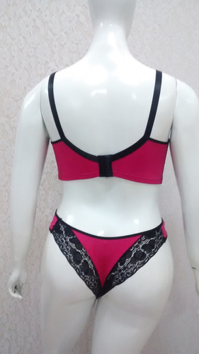 Conjunto Lingerie Em Tamanhos Grandes Sutiã/top