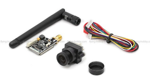 Kit Fpv Transmissor 5.8ghz 200mw 32ch Camera 700tvl 127graus