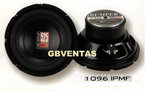 Bocina Bumper 10'' 525w - Sonido-car-audio De 4-ohms (1 Piez