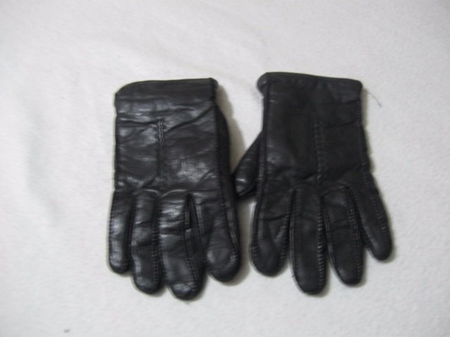 Guantes De Cuero Forrados De Mujer Talla S Impecables