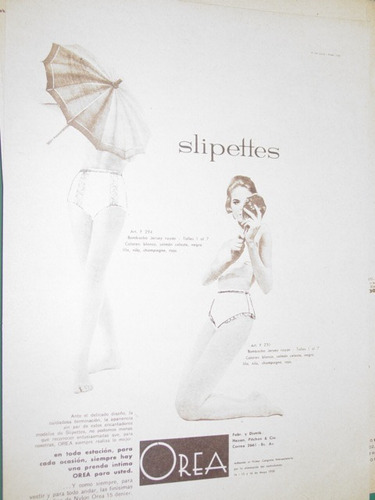 Publicidad Bombachas Slipettes Orea Modelos Mod1 Clipping