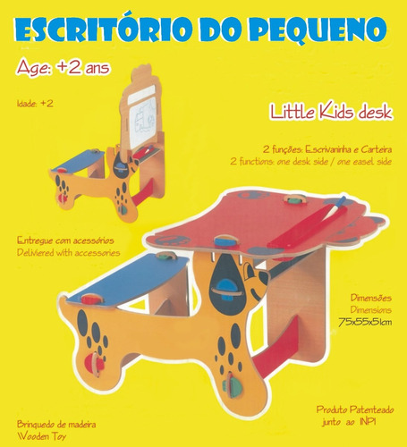 Mesinha Infantil - Brinquedo Em Madeira - Carteira Escolar