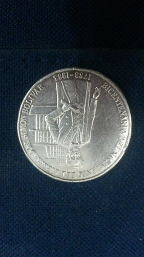 Moneda De Plata Bicentenario Del Libertador Simon Bolivar