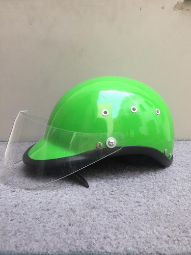 Casco De  Moto  Verde Limón  Con Visor