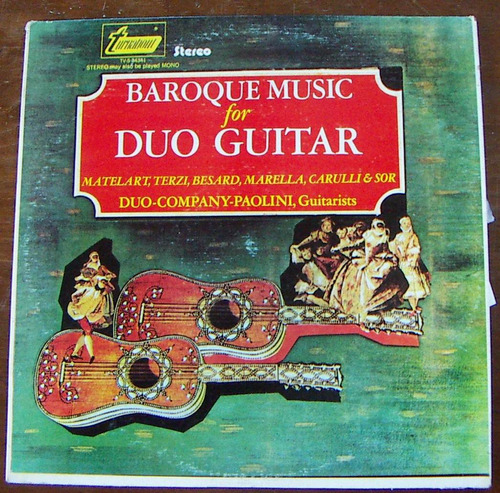 Clásica,baroque Music For Duo Guitar,matelart,terzi  Lp12´