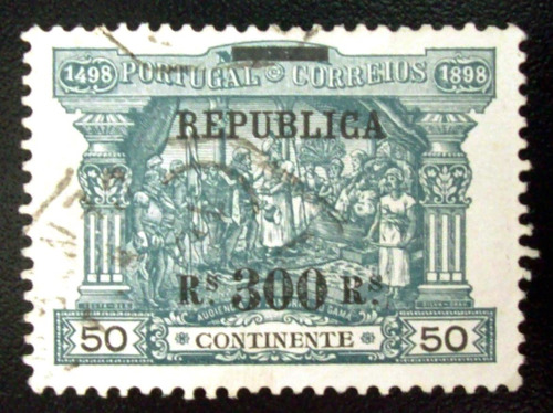 Portugal, Sello Yv 193 300r S 50r Republica 1911 Usado L6943