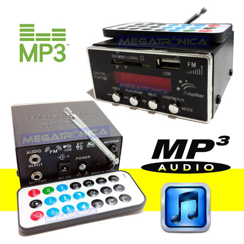 Modulo Reproductor Usb Mp3 Display Radio Jdm2 Fuente Cable