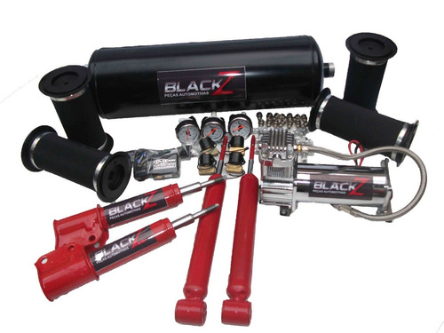 Kit Suspensão A Ar 06 Válvulas+compressor Bora