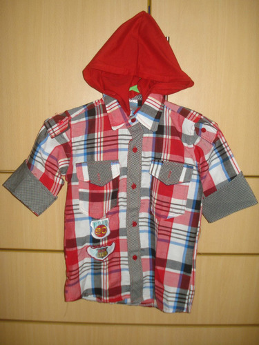 Camisa De Niños Con Capucha Talla 8 Nuevaaa !!! 