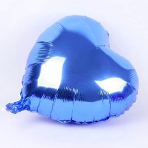 Imagem 1 de 4 de 2000 Balão Metalizado Coração Azul 45x45cm + 1000 Varetas