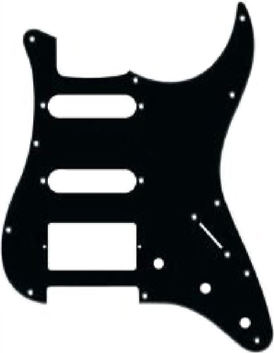 Escudo Preto Hss Captador Humbucker Guitarra Strato Fender