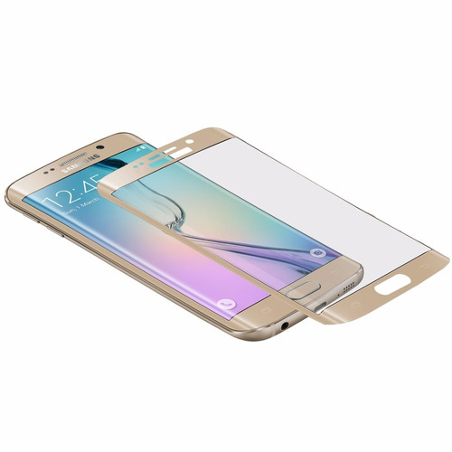 Vidrio Templado Curvo Samsung S6 Edge  Dorado