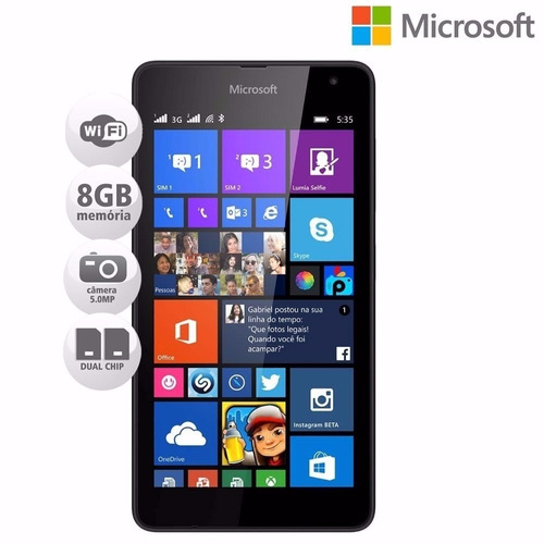 Celular Lumia 535 Dual Microsof Win 8.1nokia Pronta Entrega.