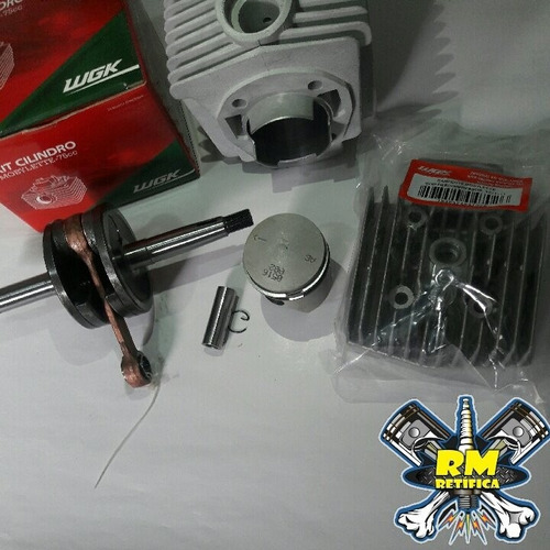 Kit Cilindro Wgk Mobilete 75cc Com Cabeçote E Virabrequim