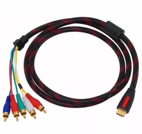 Cable Hdmi A 5 Rca -video Componente Rgb 1,5 M - Blue Mind -