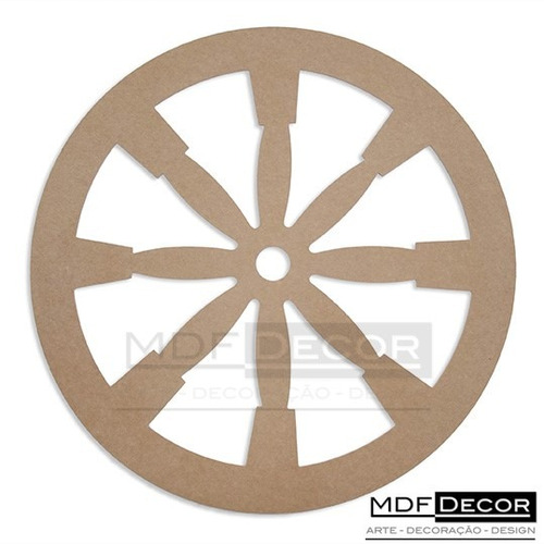 Kit 03 Rodas De Carroça Mdf 2 De 80 Cm + 1 50 Cm Decoração