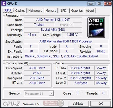 Micro Amd Phenom Ii X6 1100t Black Edition 3.3ghz 6 Core Oem