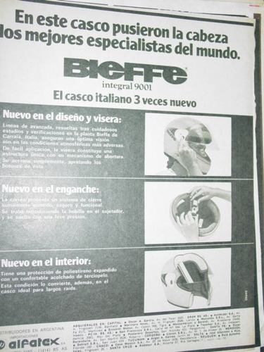 Publicidad Cascos Bieffe Italianos Alfatex Argentina Clippin