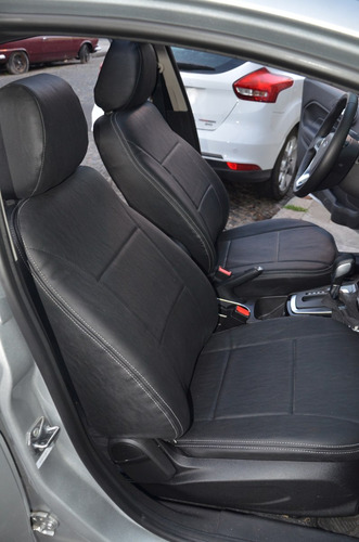 Imagen 2 de 5 de Fundas Asientos Cuerina Premium Renault Logan -carfun-