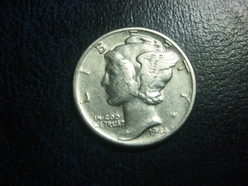 Moneda Usa  One Dime 1944  Plata Ley 0.900