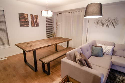 Mesa De Comedor Hierro Y Madera Pino Maritimo Unicos