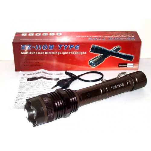 Picana Stun Gun Taser Linterna Zz-1108, 3 Modos Iluminación