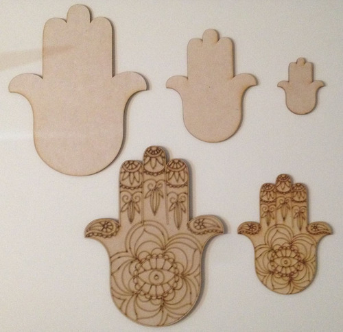 Mano De Fatima - Pack Formas Figuras  Fibrofacil Mdf Láser