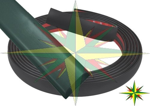 Imagen 1 de 1 de Moldura Bagueta Protector Paragolpe Automovil Negro 5 Metros