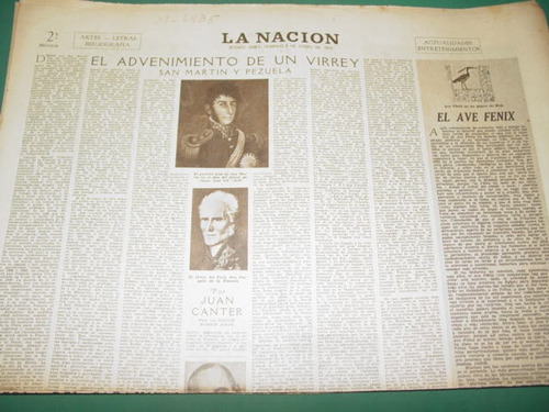 Suple Diario La Nacion 9/1/55 San Martin Zavattini Coccaro