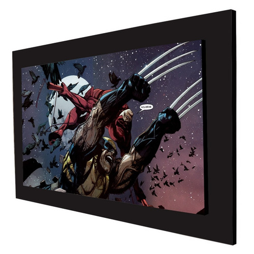 Cuadro 60x40cms Decorativo Wolverine Attack 1 +envío Gratis